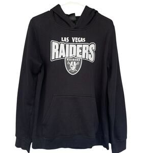 NFL Las Vegas Raiders Youth Hoodie Extra Large XL Football Logo Black Sweatshirt